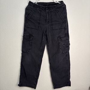 American Eagle Cargo Pants Size 6 Regular Dark Gray Utility Pockets Jogger Style